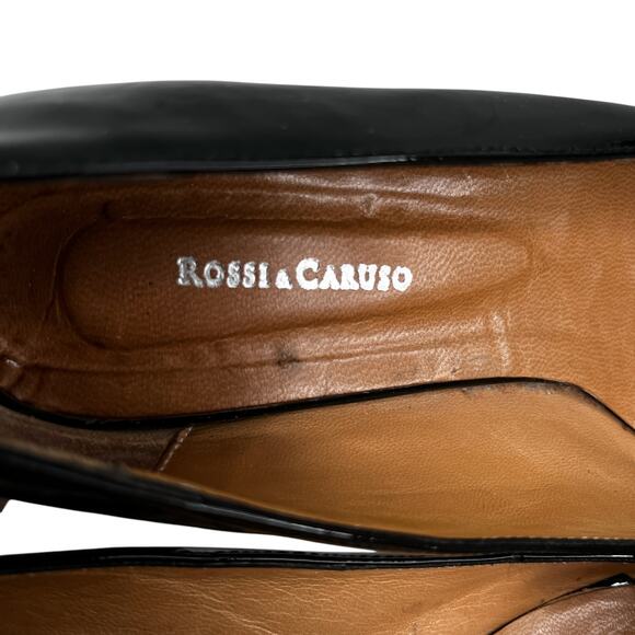 Rossi & Caruso Black Patent Cheetah Pumps Heels 9 - Picture 11 of 12